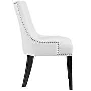 Faux leather dining chair in white additional photo 3 of 3