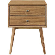 Mid-century modern style nightstand in natural additional photo 3 of 4
