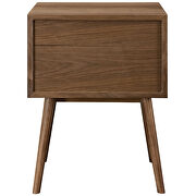 Mid-century modern style nightstand in walnut by Modway additional picture 2
