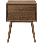 Mid-century modern style nightstand in walnut by Modway additional picture 3