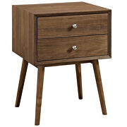Mid-century modern style nightstand in walnut by Modway additional picture 4