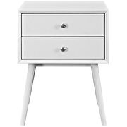 Mid-century modern style nightstand in white by Modway additional picture 3