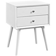 Mid-century modern style nightstand in white by Modway additional picture 4