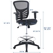 Stylish modern drafting office chair by Modway additional picture 4