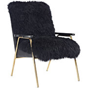 Sheepskin armchair in black additional photo 2 of 4