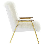 Sheepskin armchair in brown white by Modway additional picture 2