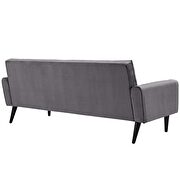 Performance velvet sofa in gray additional photo 4 of 3