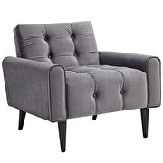 Performance velvet chair in gray by Modway additional picture 2