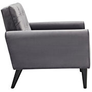 Performance velvet chair in gray by Modway additional picture 3