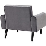 Performance velvet chair in gray by Modway additional picture 4
