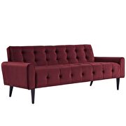 Performance velvet sofa in maroon additional photo 3 of 3