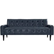 Upholstered vinyl sofa in blue additional photo 2 of 3