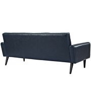 Upholstered vinyl sofa in blue additional photo 4 of 3