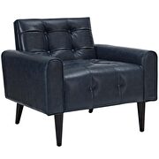 Upholstered vinyl accent chair in blue by Modway additional picture 2