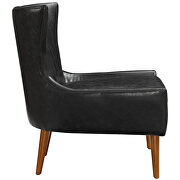 Upholstered vinyl armchair in black additional photo 4 of 4
