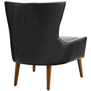 Upholstered vinyl armchair in black additional photo 5 of 4