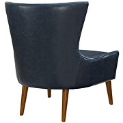 Upholstered vinyl armchair in blue additional photo 2 of 4