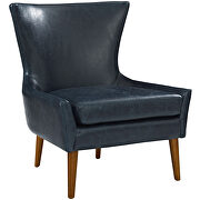 Upholstered vinyl armchair in blue additional photo 4 of 4