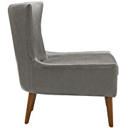 Upholstered vinyl armchair in gray additional photo 3 of 4