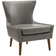 Upholstered vinyl armchair in gray additional photo 4 of 4