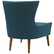 Upholstered fabric armchair in azure additional photo 2 of 4