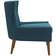 Upholstered fabric armchair in azure additional photo 3 of 4