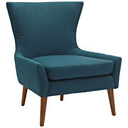 Upholstered fabric armchair in azure additional photo 4 of 4