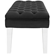 Performance velvet bench in black by Modway additional picture 3