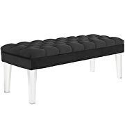 Performance velvet bench in black by Modway additional picture 5