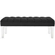 Performance velvet bench in black by Modway additional picture 6