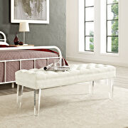 Performance velvet bench in ivory by Modway additional picture 2