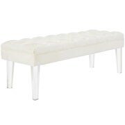 Performance velvet bench in ivory by Modway additional picture 5