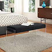 Performance velvet bench in black by Modway additional picture 6