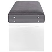 Performance velvet bench in gray by Modway additional picture 6