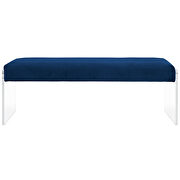 Performance velvet bench in navy by Modway additional picture 3