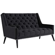 Performance velvet loveseat in black by Modway additional picture 2