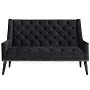Performance velvet loveseat in black by Modway additional picture 4
