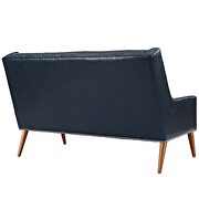 Upholstered vinyl loveseat in blue by Modway additional picture 2
