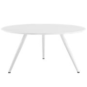 Round wood top dining table with tripod base in white by Modway additional picture 4