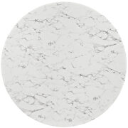 Round artificial marble dining table with tripod base in white by Modway additional picture 2