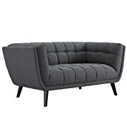 Upholstered fabric loveseat in gray by Modway additional picture 3