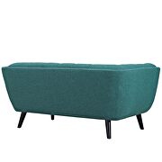 Upholstered fabric loveseat in teal additional photo 2 of 4