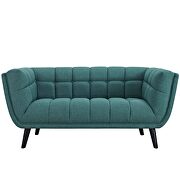 Upholstered fabric loveseat in teal additional photo 5 of 4