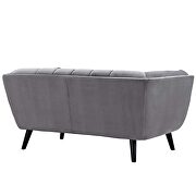Performance velvet loveseat in gray by Modway additional picture 2