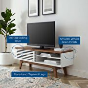 Tv stand in walnut/ white finish by Modway additional picture 2