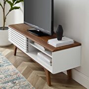 Tv stand in walnut/ white finish by Modway additional picture 3