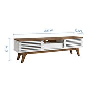 Tv stand in walnut white by Modway additional picture 7