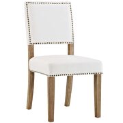 Wood dining chair in ivory additional photo 4 of 3