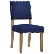 Wood dining chair in navy additional photo 2 of 3