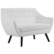 White fabric upholstery loveseat by Modway additional picture 3